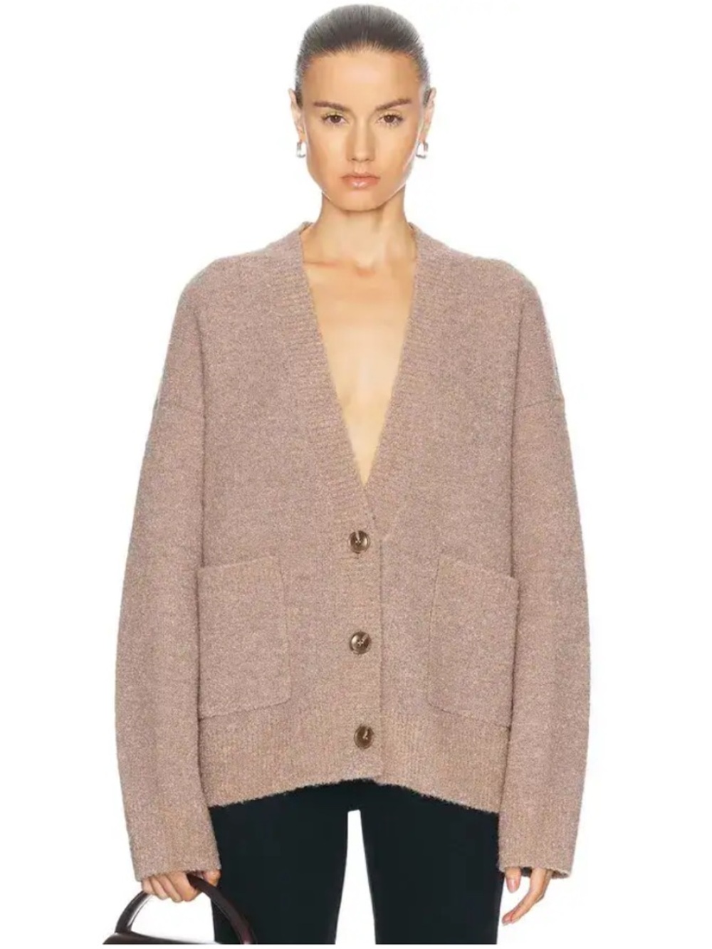 Grlfrnd Leeana Cardigan - Taupe Blush